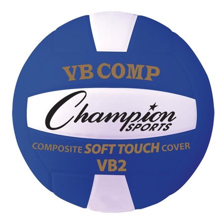 CHAMPION SPORTS Champion Sports VB2BL 8.25 in. VB Pro Comp Series Volleyball; Blue & White VB2BL